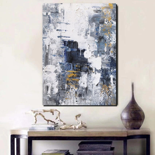 Living Room Abstract Wall Art Ideas, Large Acrylic Canvas Paintings, Large Wall Art Ideas, Impasto Painting, Simple Modern Abstract Painting-Paintingforhome