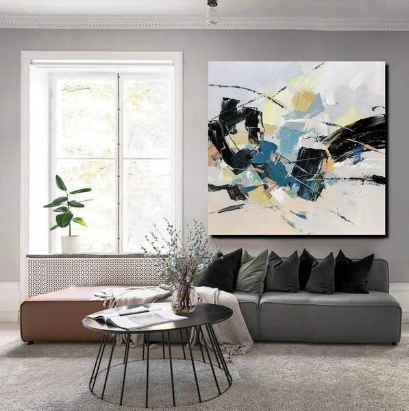 Bedroom Abstract Paintings, Simple Modern Paintings, Abstract Contemporary Art, Large Painting for Sale, Hand Painted Canvas Art-Paintingforhome