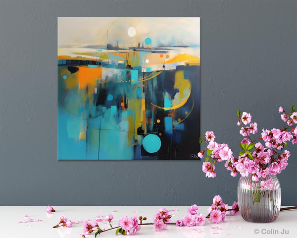 Extra Large Abstract Painting for Living Room, Acrylic Canvas Paintings, Original Modern Wall Art, Oversized Contemporary Acrylic Paintings-Paintingforhome
