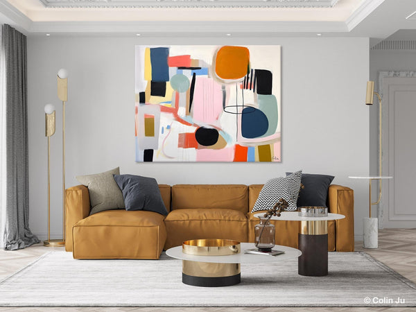 Abstract Canvas Paintings, Extra Large Canvas Painting for Living Room, Original Acrylic Wall Art, Oversized Contemporary Acrylic Paintings-Paintingforhome