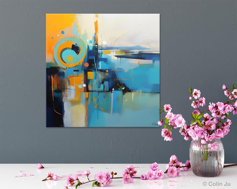 Modern Acrylic Paintings, Large Abstract Painting for Bedroom, Original Modern Wall Art Paintings, Oversized Contemporary Canvas Paintings-Paintingforhome