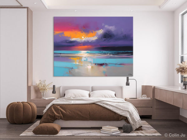 Abstract Landscape Paintings, Modern Abstract Wall Art, Extra Large Canvas Painting for Dining Room, Original Canvas Wall Art Paintings-Paintingforhome