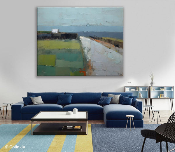 Heavy Texture Canvas Art, Abstract Landscape Paintings, Extra Large Canvas Painting for Living Room, Large Original Abstract Wall Art-Paintingforhome