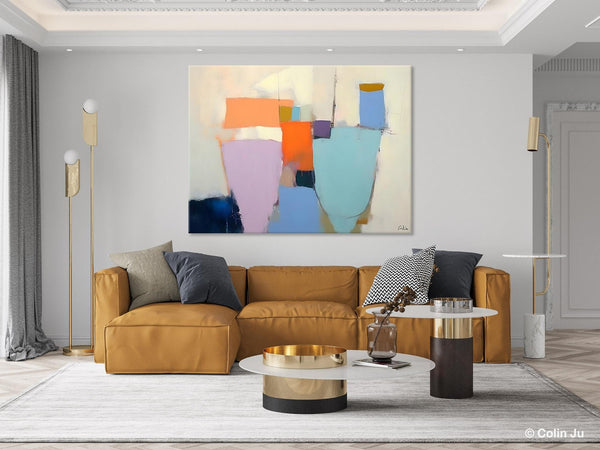 Simple Wall Painting Ideas for Living Room, Extra Large Painting on Canvas, Contemporary Acrylic Art, Original Abstract Wall Art Paintings-Paintingforhome