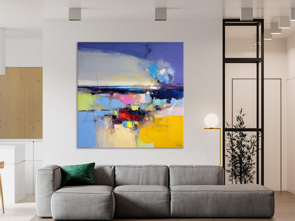 Landscape Abstract Paintings, Original Canvas Wall Art Paintings, Modern Canvas Painting for Dining Room, Acrylic Painting on Canvas-Paintingforhome