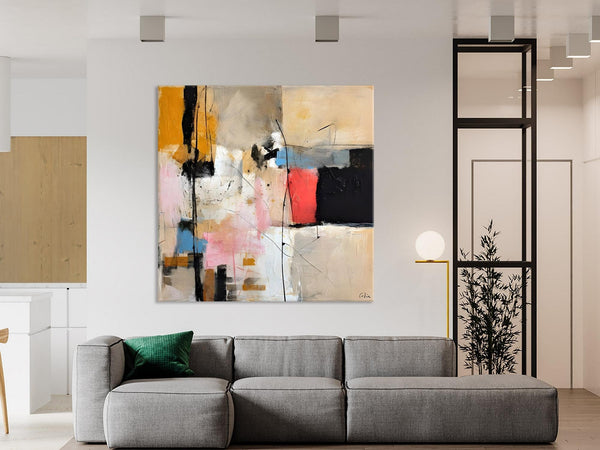 Contemporary Canvas Art, Modern Acrylic Artwork, Original Modern Paintings, Heavy Texture Canvas Art, Large Abstract Painting for Bedroom-Paintingforhome