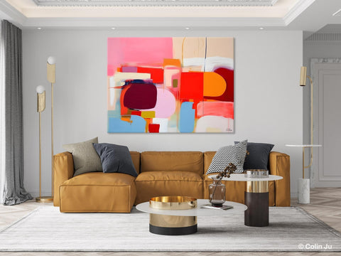 Extra Large Canvas Paintings, Original Abstract Art, Modern Wall Art Ideas for Dining Room, Impasto Painting, Contemporary Acrylic Paintings-Paintingforhome