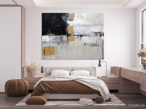 Original Abstract Art, Modern Wall Art Ideas for Bedroom, Extra Large Canvas Paintings, Impasto Art Painting, Contemporary Acrylic Paintings-Paintingforhome