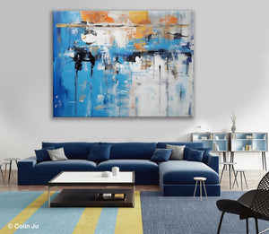 Oversized Canvas Paintings, Original Abstract Art, Modern Wall Art Ideas for Living Room, Palette Knife Painting, Contemporary Acrylic Art-Paintingforhome
