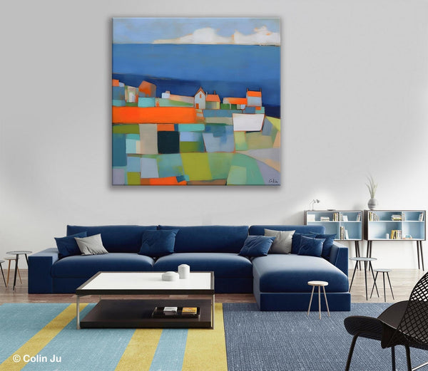 Landscape Canvas Paintings, Original Abstract Wall Art Paintings, Modern Wall Art Painting for Living Room, Acrylic Painting on Canvas-Paintingforhome
