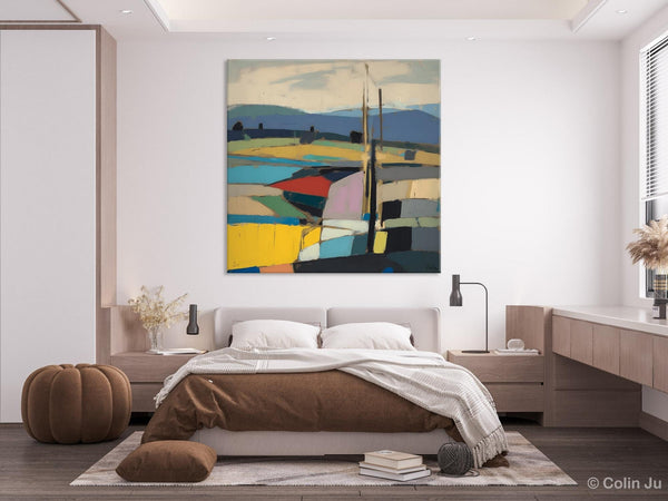 Original Landscape Wall Art Paintings, Abstract Wall Art Painting for Living Room, Landscape Canvas Paintings, Acrylic Painting on Canvas-Paintingforhome