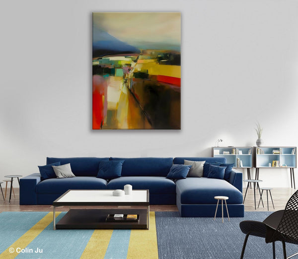 Abstract Landscape Artwork, Landscape Painting on Canvas, Contemporary Wall Art Paintings, Extra Large Original Art, Hand Painted Canvas Art-Paintingforhome