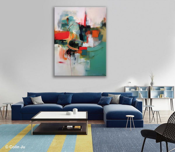 Abstract Wall Paintings, Extra Large Paintings for Dining Room, Hand Painted Canvas Art, Original Artowrk, Contemporary Wall Art Paintings-Paintingforhome