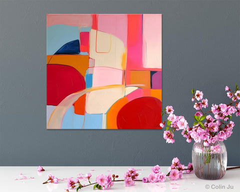 Modern Acrylic Artwork, Simple Canvas Paintings, Large Abstract Painting for Dining Room, Contemporary Canvas Art, Original Modern Wall Art-Paintingforhome