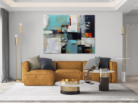 Extra Large Paintings for Dining Room, Abstract Wall Paintings, Hand Painted Canvas Art, Original Artowrk, Contemporary Wall Art Paintings-Paintingforhome