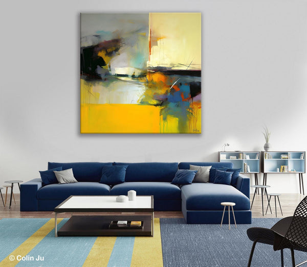 Simple Modern Acrylic Artwork, Modern Canvas Paintings, Large Abstract Art for Bedroom, Original Abstract Wall Art, Contemporary Canvas Art-Paintingforhome