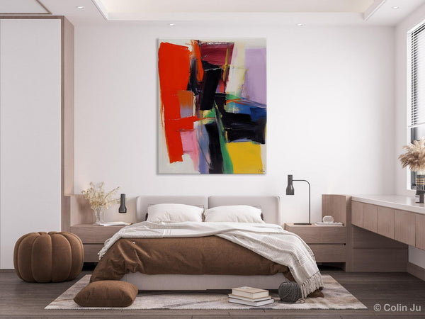 Contemporary Acrylic Paintings, Red Abstract Paintings, Modern Wall Art for Living Room, Original Abstract Art, Abstract Painting on Canvas-Paintingforhome