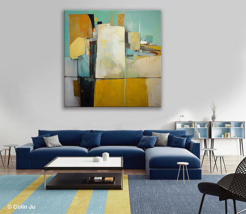 Modern Canvas Paintings, Contemporary Canvas Art, Original Modern Wall Art, Modern Acrylic Artwork, Large Abstract Painting for Bedroom-Paintingforhome