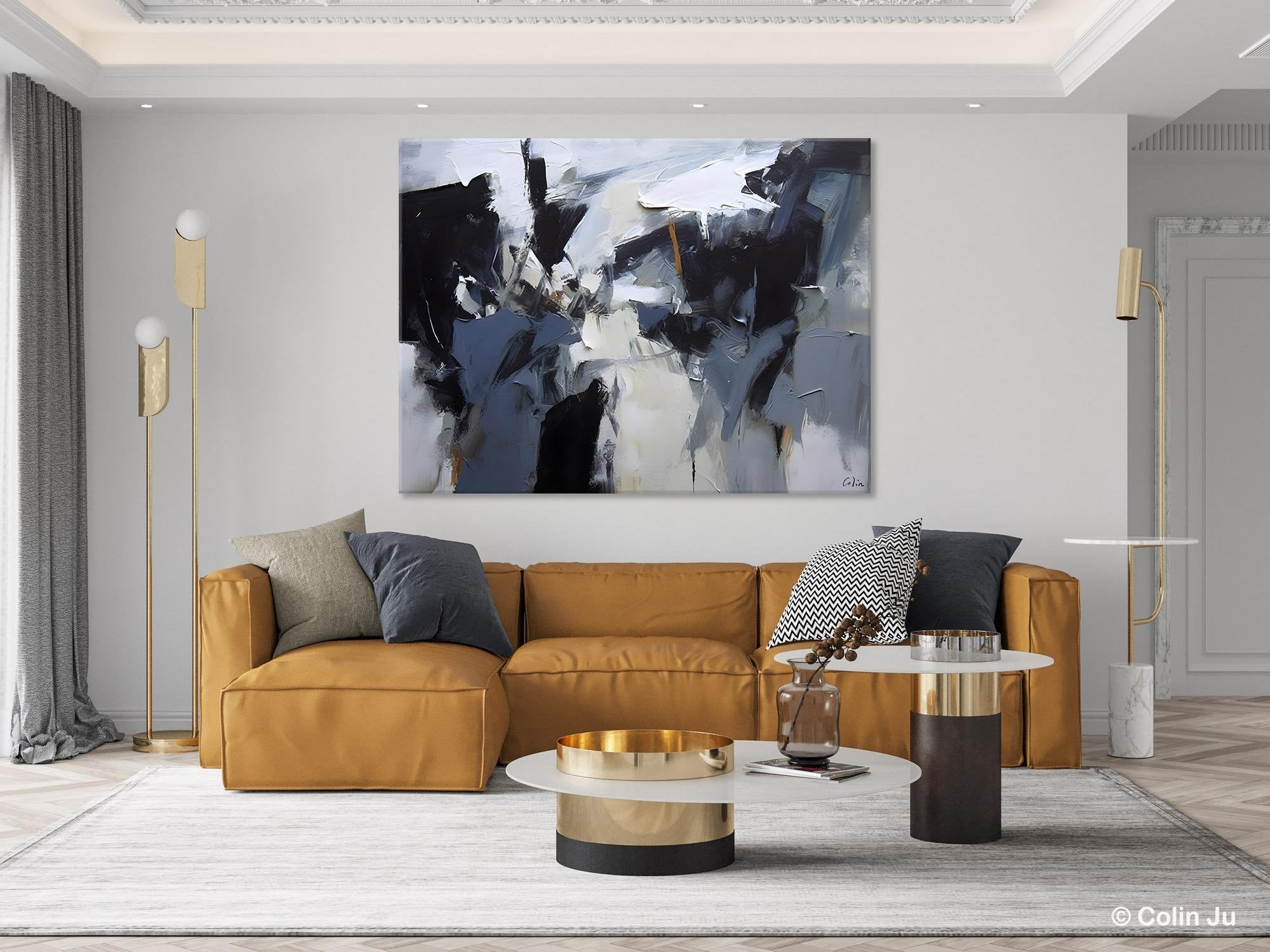 Simple Canvas Art, Contemporary Painting on Canvas, Extra Large Wall Art Paintings, Original Canvas Art for sale, Simple Abstract Paintings-Paintingforhome