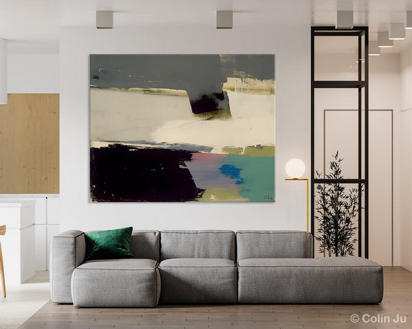 Abstract Landscape Paintings, Modern Wall Art for Living Room, Landscape Acrylic Paintings, Original Abstract Abstract Painting on Canvas-Paintingforhome