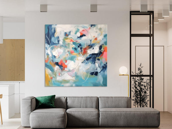 Modern Acrylic Art, Modern Original Abstract Art, Large Abstract Art for Bedroom, Simple Canvas Paintings for Sale, Contemporary Canvas Art-Paintingforhome