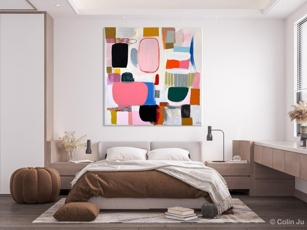 Geometric Modern Acrylic Art, Modern Original Abstract Art, Large Wall Art for Bedroom, Canvas Paintings for Sale, Contemporary Canvas Art-Paintingforhome
