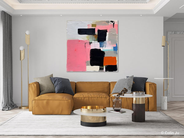Modern Original Abstract Art, Large Wall Art for Bedroom, Geometric Modern Acrylic Art, Canvas Paintings for Sale, Contemporary Canvas Art-Paintingforhome