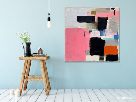 Modern Original Abstract Art, Large Wall Art for Bedroom, Geometric Modern Acrylic Art, Canvas Paintings for Sale, Contemporary Canvas Art-Paintingforhome