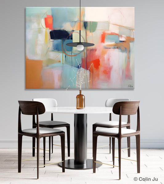 Large Modern Canvas Art, Original Abstract Art Paintings, Hand Painted Acrylic Painting on Canvas, Large Wall Art Painting for Dining Room-Paintingforhome