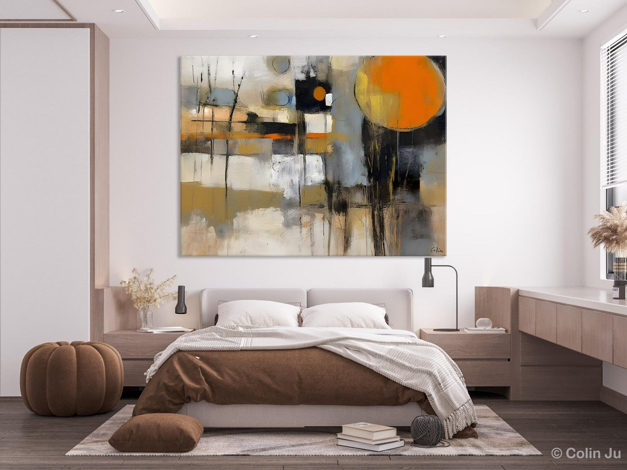 Large Wall Art Painting for Bedroom, Oversized Abstract Wall Art Paintings, Original Modern Artwork, Contemporary Acrylic Painting on Canvas-Paintingforhome