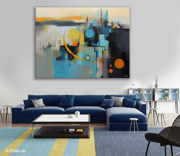 Extra Large Canvas Painting for Living Room, Original Acrylic Wall Art, Oversized Contemporary Acrylic Paintings, Abstract Canvas Paintings-Paintingforhome