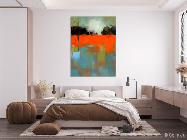 Landscape Canvas Art, Simple Modern Wall Art, Contemporary Acrylic Paintings, Original Abstract Paintings, Large Canvas Painting for Bedroom-Paintingforhome