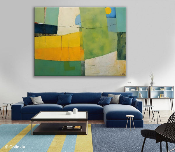 Original Canvas Artwork, Large Wall Art Painting for Dining Room, Contemporary Acrylic Painting on Canvas, Modern Abstract Wall Paintings-Paintingforhome