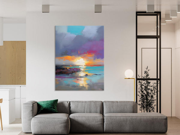 Landscape Paintings for Living Room, Extra Large Modern Wall Art Paintings, Acrylic Painting on Canvas, Original Landscape Abstract Painting-Paintingforhome