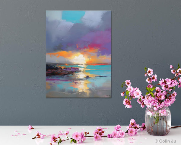 Landscape Paintings for Living Room, Extra Large Modern Wall Art Paintings, Acrylic Painting on Canvas, Original Landscape Abstract Painting-Paintingforhome