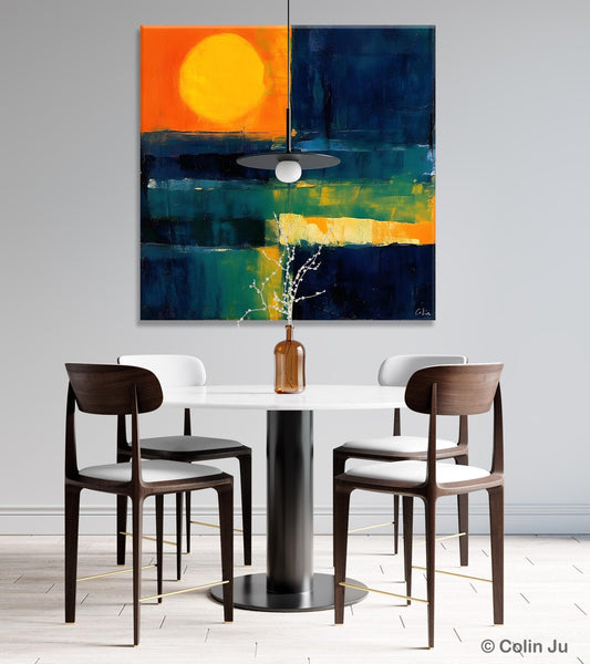 Large Abstract Painting for Dining Room, Modern Acrylic Artwork, Simple Canvas Paintings, Contemporary Canvas Art, Original Modern Wall Art-Paintingforhome