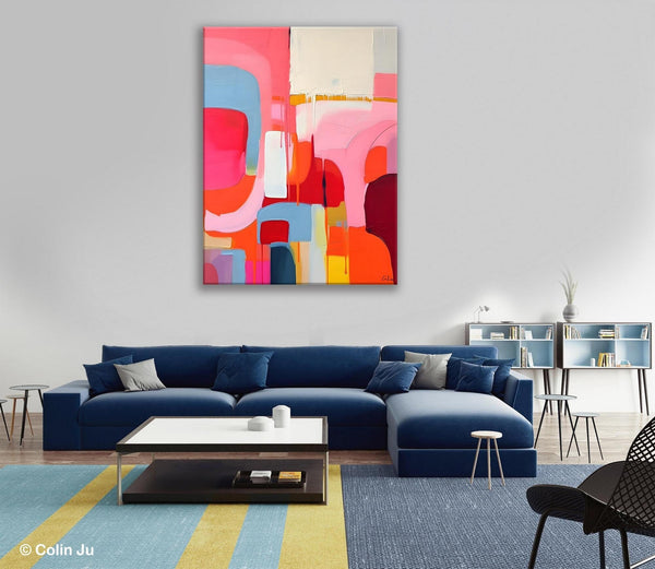 Contemporary Acrylic Painting on Canvas, Simple Abstract Art, Large Painting for Dining Room, Original Canvas Artwork, Wall Art Paintings-Paintingforhome
