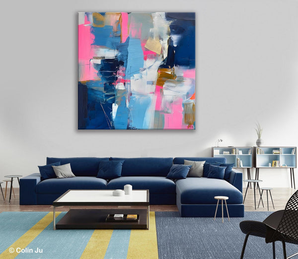 Canvas Art, Original Modern Wall Art, Modern Acrylic Artwork, Modern Canvas Paintings, Contemporary Large Abstract Painting for Dining Room-Paintingforhome