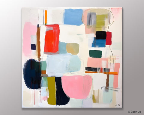 Modern Canvas Paintings, Large Abstract Painting for Bedroom, Original Abstract Wall Art, Modern Acrylic Artwork, Contemporary Canvas Art-Paintingforhome