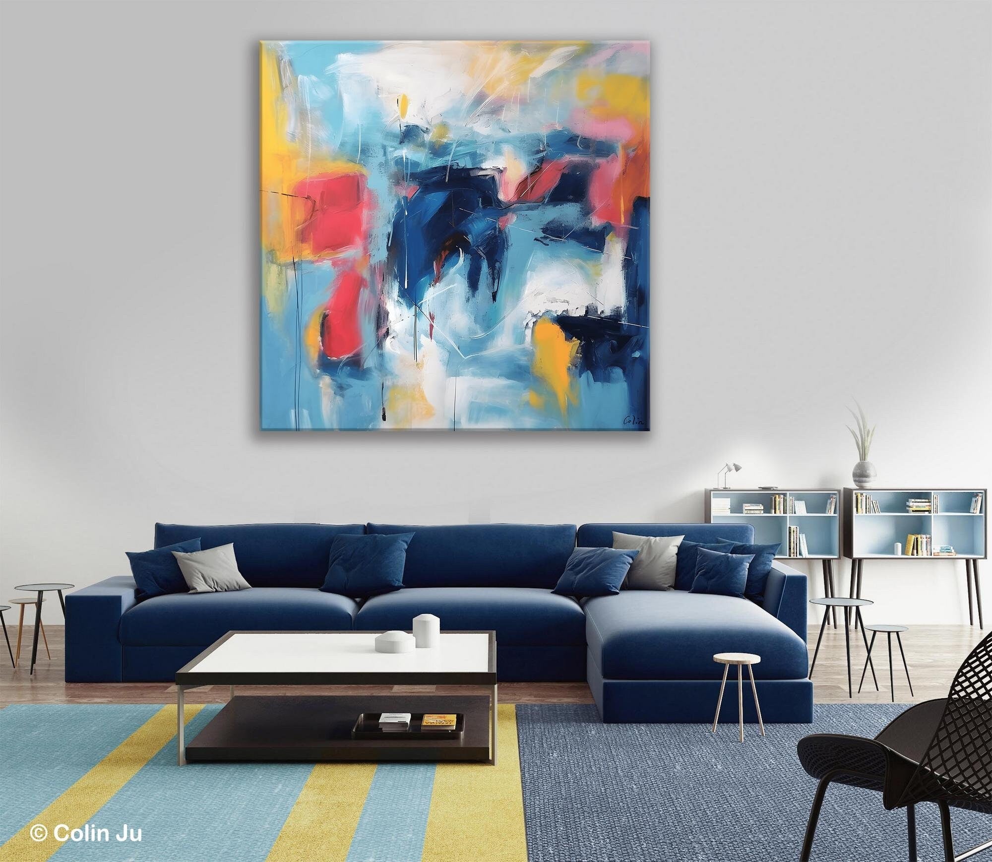 Abstract Paintings for Bedroom, Original Modern Paintings, Large Contemporary Canvas Art, Modern Acrylic Artwork, Buy Art Paintings Online-Paintingforhome