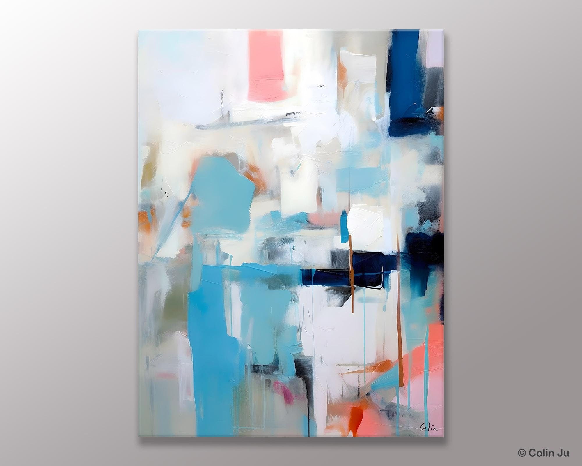 Contemporary Painting, Canvas Paintings for Dining Room, Acrylic Painting on Canvas, Extra Large Modern Wall Art, Original Abstract Painting-Paintingforhome