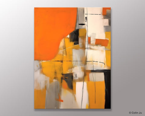 Large Paintings for Bedroom, Yellow Abstract Art Paintings, Large Contemporary Wall Art, Hand Painted Canvas Art, Original Modern Painting-Paintingforhome