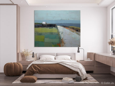 Heavy Texture Canvas Art, Abstract Landscape Paintings, Extra Large Canvas Painting for Living Room, Large Original Abstract Wall Art-Paintingforhome