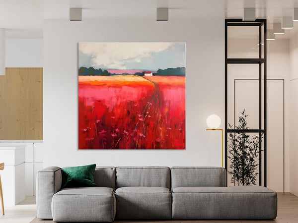 Original Landscape Paintings, Oversized Modern Wall Art Paintings, Modern Acrylic Artwork on Canvas, Large Abstract Painting for Living Room-Paintingforhome