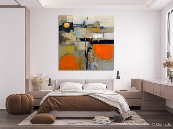 Modern Acrylic Artwork, Original Modern Art, Heavy Texture Canvas Paintings, Contemporary Canvas Art, Large Abstract Painting for Bedroom-Paintingforhome