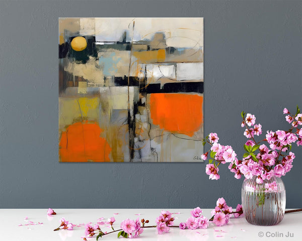 Modern Acrylic Artwork, Original Modern Art, Heavy Texture Canvas Paintings, Contemporary Canvas Art, Large Abstract Painting for Bedroom-Paintingforhome