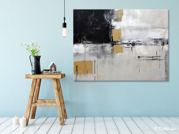 Original Abstract Art, Modern Wall Art Ideas for Bedroom, Extra Large Canvas Paintings, Impasto Art Painting, Contemporary Acrylic Paintings-Paintingforhome