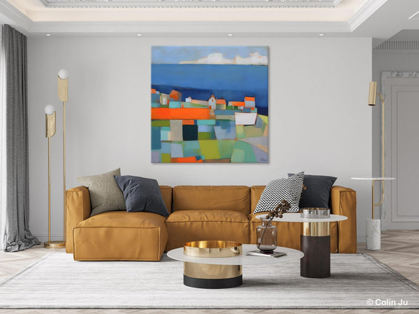 Landscape Canvas Paintings, Original Abstract Wall Art Paintings, Modern Wall Art Painting for Living Room, Acrylic Painting on Canvas-Paintingforhome