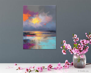 Landscape Painting on Canvas, Abstract Paintings for Bedroom, Contemporary Wall Art Paintings, Extra Large Original Art, Buy Wall Art Online-Paintingforhome