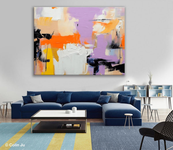 Modern Acrylic Painting on Canvas, Contemporary Wall Art Paintings, Extra Large Original Art for Dining Room, Hand Painted Canvas Artwork-Paintingforhome